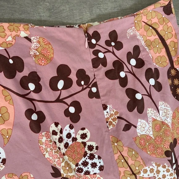 Persaman New York Pink Floral Knee Length Pencil Straight Skirt Women's Size 8 - Picture 11 of 11
